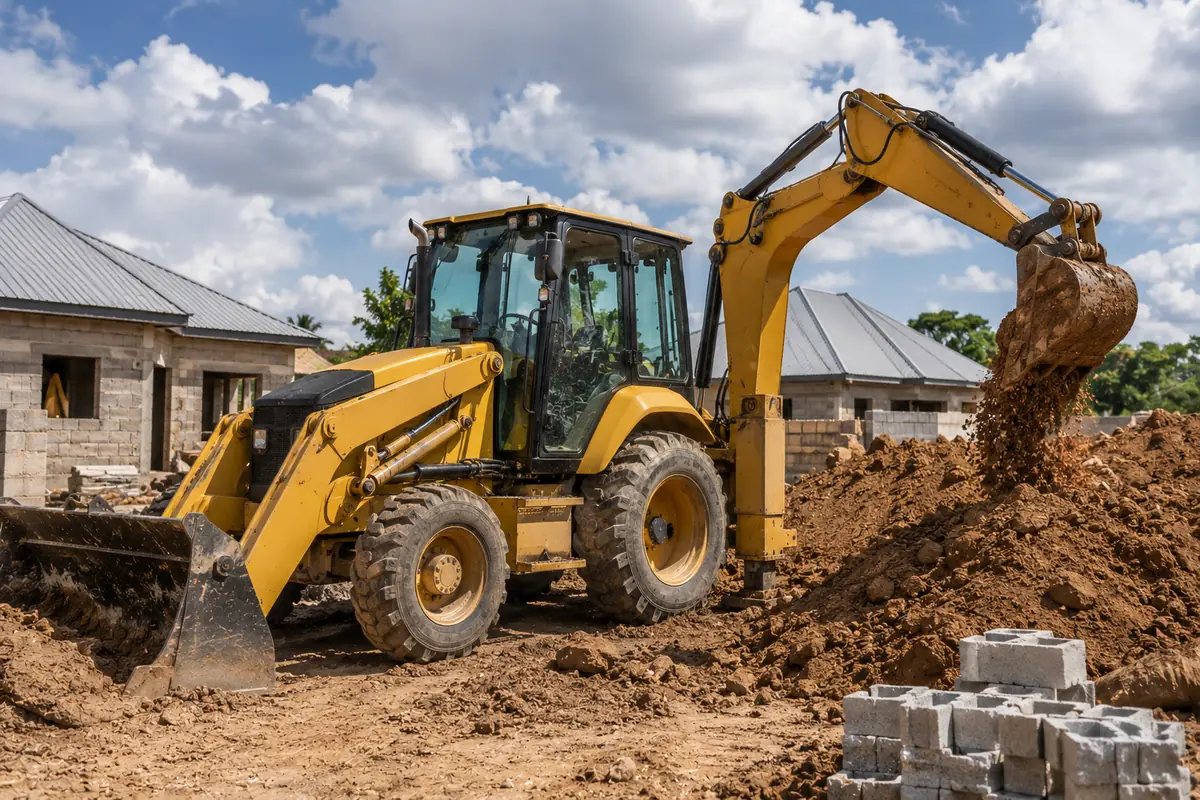 Rent to own construction equipment Tanzania — backhoe loader with flexible ownership options