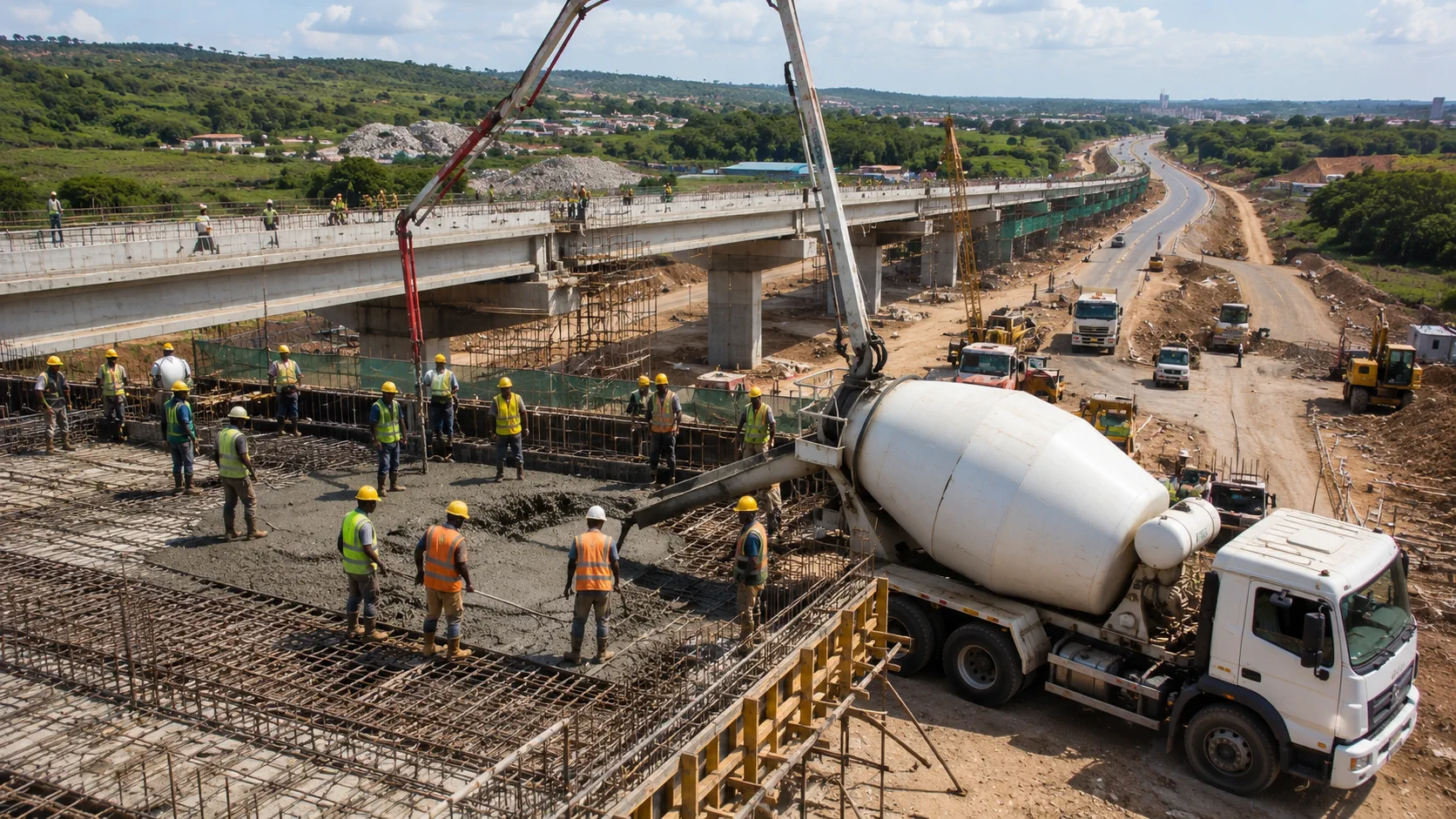 Infrastructure construction projects across Tanzania